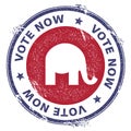 Grunge republican elephants rubber stamp.