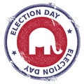 Grunge republican elephants rubber stamp.