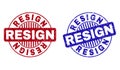 Grunge RESIGN Textured Round Stamp Seals