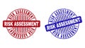 Grunge RISK ASSESSMENT Textured Round Stamp Seals