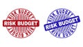 Grunge RISK BUDGET Textured Round Stamp Seals