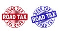 Grunge ROAD TAX Textured Round Stamp Seals