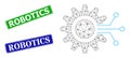 Grunge Robotics Imprints and Triangular Mesh Gear Interface Icon