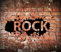 Grunge rock music poster