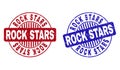 Grunge ROCK STARS Textured Round Stamps Royalty Free Stock Photo