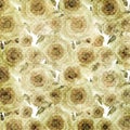 Grunge romantic blurred roses background pattern print