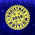 Rubber CHRISTMAS EDITION Stamp Seal on Winter Background Royalty Free Stock Photo