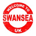 Rubber Ink Stamp Welcome To Swansea UK