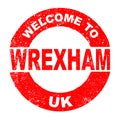 Rubber Ink Stamp Welcome To Wrexham UK Royalty Free Stock Photo