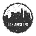 Grunge rubber stamp or emblem with name of California, Los Angel Royalty Free Stock Photo