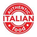 Authentic italian food