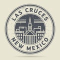 Grunge rubber stamp or label with text Las Cruces, New Mexico