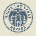 Grunge rubber stamp or label with text North Las Vegas, Nevada