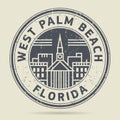 Grunge rubber stamp or label with text West Palm Beach, Florida