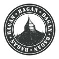 Grunge rubber stamp with the name Bagan