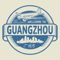 Stamp or tag with text Welcome to Guangzhou