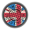 Grunge rubber stamp with the text London, United Kingdom Royalty Free Stock Photo