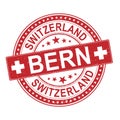 Grunge rubber stamp with the text Switzerland, Bern, vector illustration