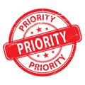 Priority rubber stamp, vector illustration Royalty Free Stock Photo