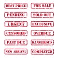 Grunge rubber stamps Royalty Free Stock Photo