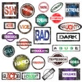 Grunge rubber stamps collection Royalty Free Stock Photo