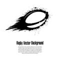 Background abstract rugby ball from blots