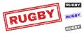 Grunge RUGBY Scratched Rectangle Watermarks