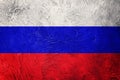 Grunge Russia flag. Russian flag with grunge texture.