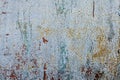 Grunge rusted metal texture, blue-gray oxidized metal background. Old metal iron panel. Blue-gray metallic rusty surface. Royalty Free Stock Photo