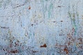 Grunge rusted metal texture, blue oxidized metal background. Old metal iron panel. Blue metallic rusty surface. Royalty Free Stock Photo