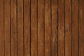 Grunge, rustic aged bright brown wood texture. Vertical wooden planks for natural background.Traditional house Royalty Free Stock Photo