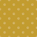 Grunge Rustic Polka Dots Lino Cut Texture Seamless Vector Pattern