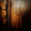 Grunge rusty metal background with space for text or image. Royalty Free Stock Photo