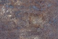 Grunge rusty metal background or texture with scratches and cracks, closeup, top view Royalty Free Stock Photo