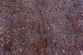 Grunge rusty metal background or texture with scratches and cracks, closeup, top view Royalty Free Stock Photo