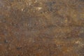 Grunge rusty metal background or texture with scratches and cracks, closeup, top view Royalty Free Stock Photo