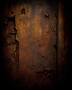 Grunge rusty metal background or texture with some damage on it Royalty Free Stock Photo