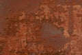Grunge rusty orange brown metal corten steel panel background texture, rust and oxidized metal background. Old metal iron panel Royalty Free Stock Photo