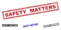 Grunge SAFETY MATTERS Textured Rectangle Watermarks