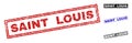 Grunge SAINT LOUIS Scratched Rectangle Watermarks