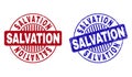Grunge SALVATION Textured Round Stamps