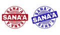 Grunge SANA`A Textured Round Stamps