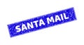 Grunge SANTA MAIL Scratched Rectangle Watermark