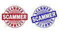 Grunge SCAMMER Textured Round Watermarks