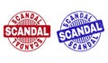 Grunge SCANDAL Scratched Round Stamps