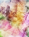 Grunge scratched colorful background