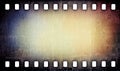 Grunge scratched film strip background Royalty Free Stock Photo