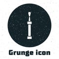 Grunge Screwdriver icon isolated on white background. Service tool symbol. Monochrome vintage drawing. Vector