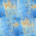 Grunge seamless background blue rusty metal Royalty Free Stock Photo