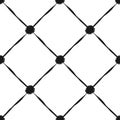 Grunge seamless pattern of black diagonal stripes and polka dot
